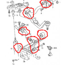 Сайлентблоки передних рычагов VW t4